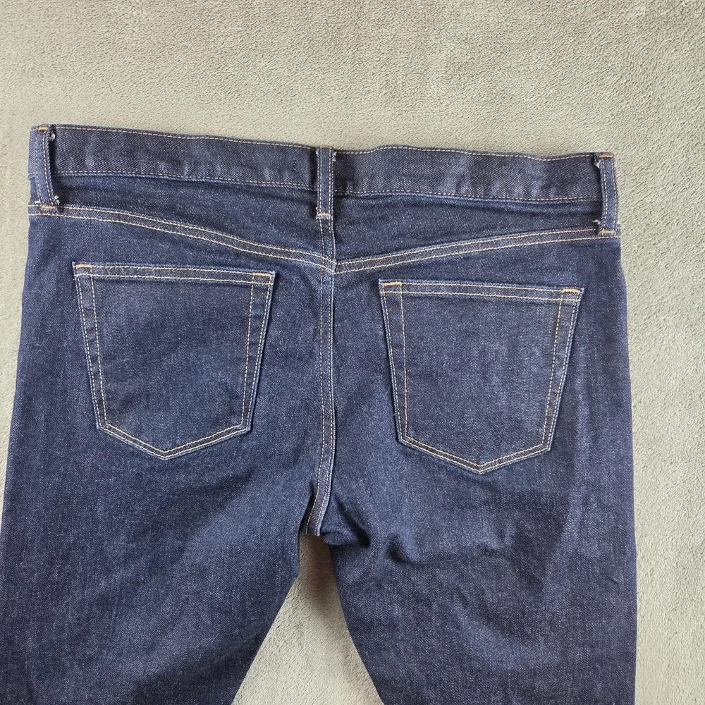 Uniqlo Kaihara Selvedge Japanese Slim Straight Denim Blue Jeans Mens 35X34